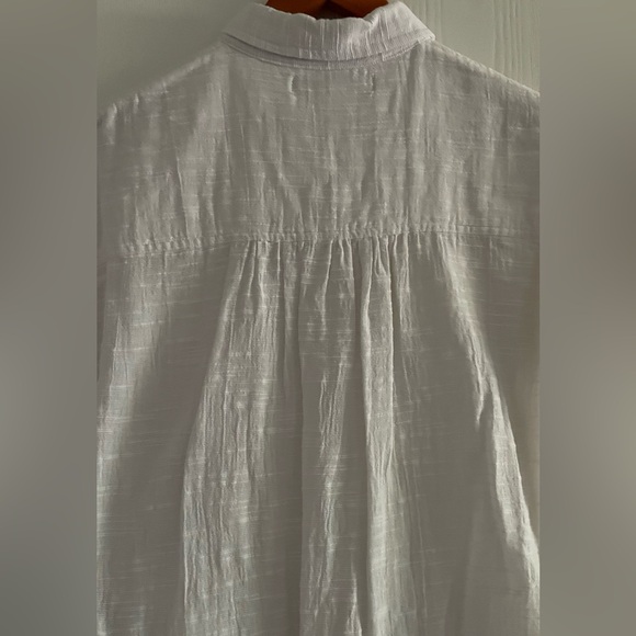 Thread & Supply White Short Sleeve Button Down Shirt 100% Cotton Size S - Picture 6 of 12
